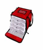 Bolso térmico para 4 cajas de pizza 33 x 33. cm. con velcro y cierre reforzado