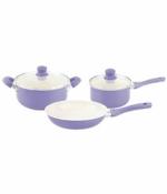 Bateria De Cocina Aluminio 5 Pzs Lila HUDSON