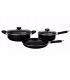 Bateria De Cocina 5pz Negro Hudson Valley