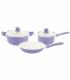 Bateria De Cocina Aluminio 5 Pzs Lila HUDSON